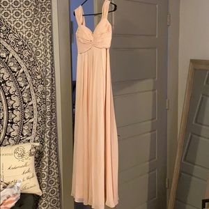 Blush wedding guest dress